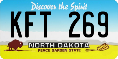 ND license plate KFT269