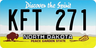 ND license plate KFT271