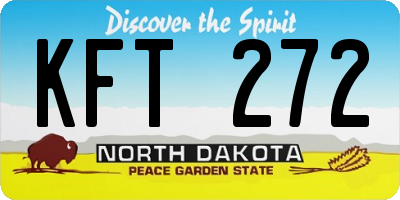 ND license plate KFT272