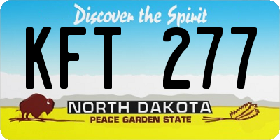 ND license plate KFT277