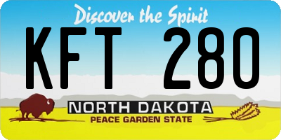 ND license plate KFT280