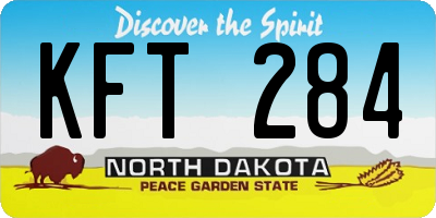 ND license plate KFT284