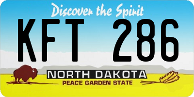 ND license plate KFT286