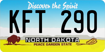 ND license plate KFT290