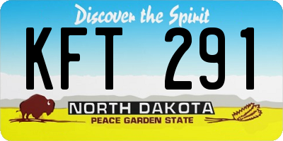 ND license plate KFT291