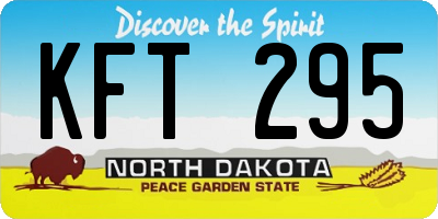 ND license plate KFT295