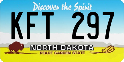 ND license plate KFT297