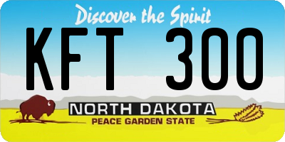 ND license plate KFT300
