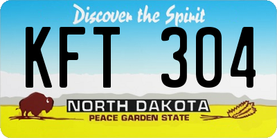 ND license plate KFT304