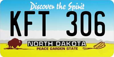 ND license plate KFT306
