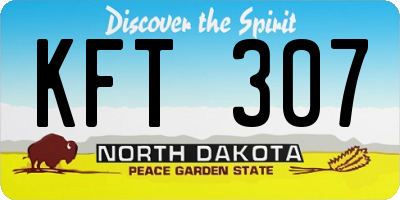 ND license plate KFT307