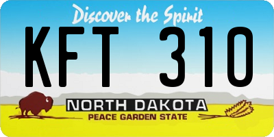 ND license plate KFT310