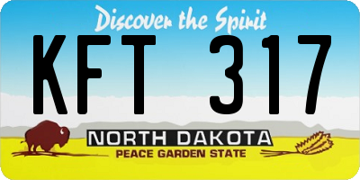 ND license plate KFT317
