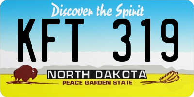 ND license plate KFT319