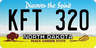 ND license plate KFT320