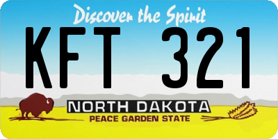 ND license plate KFT321