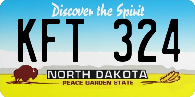 ND license plate KFT324