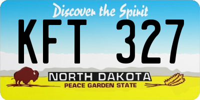 ND license plate KFT327