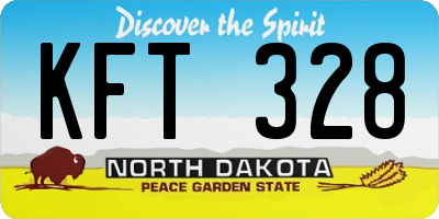 ND license plate KFT328
