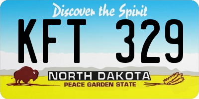ND license plate KFT329