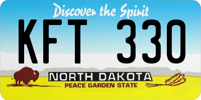 ND license plate KFT330