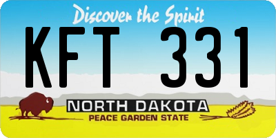 ND license plate KFT331