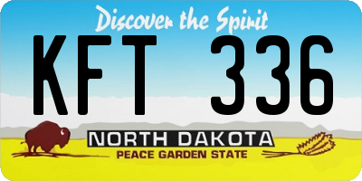 ND license plate KFT336