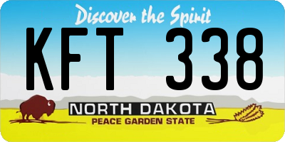 ND license plate KFT338