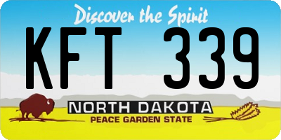ND license plate KFT339