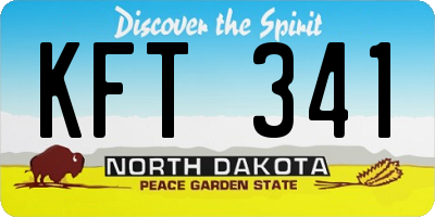 ND license plate KFT341