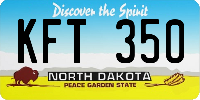 ND license plate KFT350