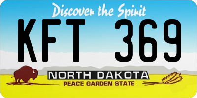ND license plate KFT369
