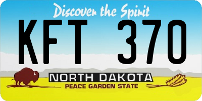 ND license plate KFT370