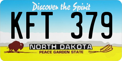 ND license plate KFT379