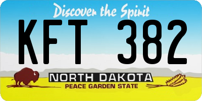 ND license plate KFT382