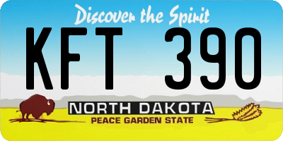 ND license plate KFT390