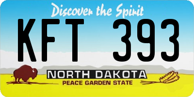 ND license plate KFT393