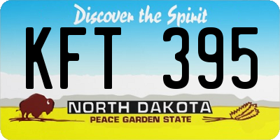 ND license plate KFT395