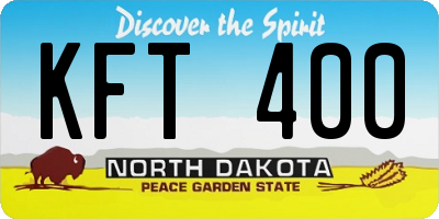ND license plate KFT400