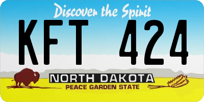 ND license plate KFT424