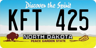ND license plate KFT425