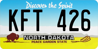 ND license plate KFT426