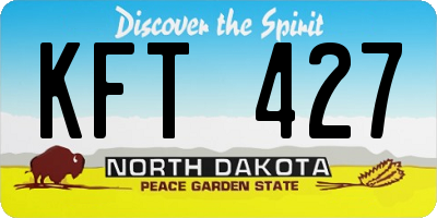 ND license plate KFT427