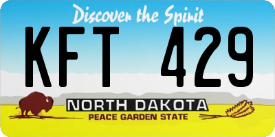 ND license plate KFT429