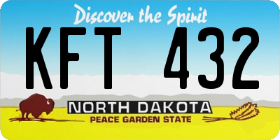 ND license plate KFT432