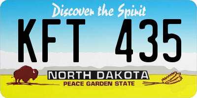 ND license plate KFT435