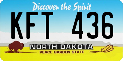 ND license plate KFT436