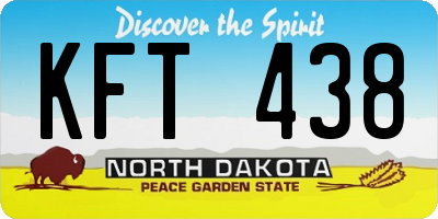 ND license plate KFT438