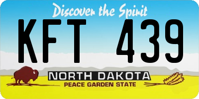 ND license plate KFT439