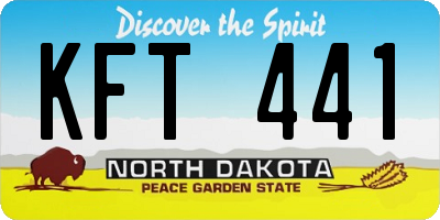 ND license plate KFT441